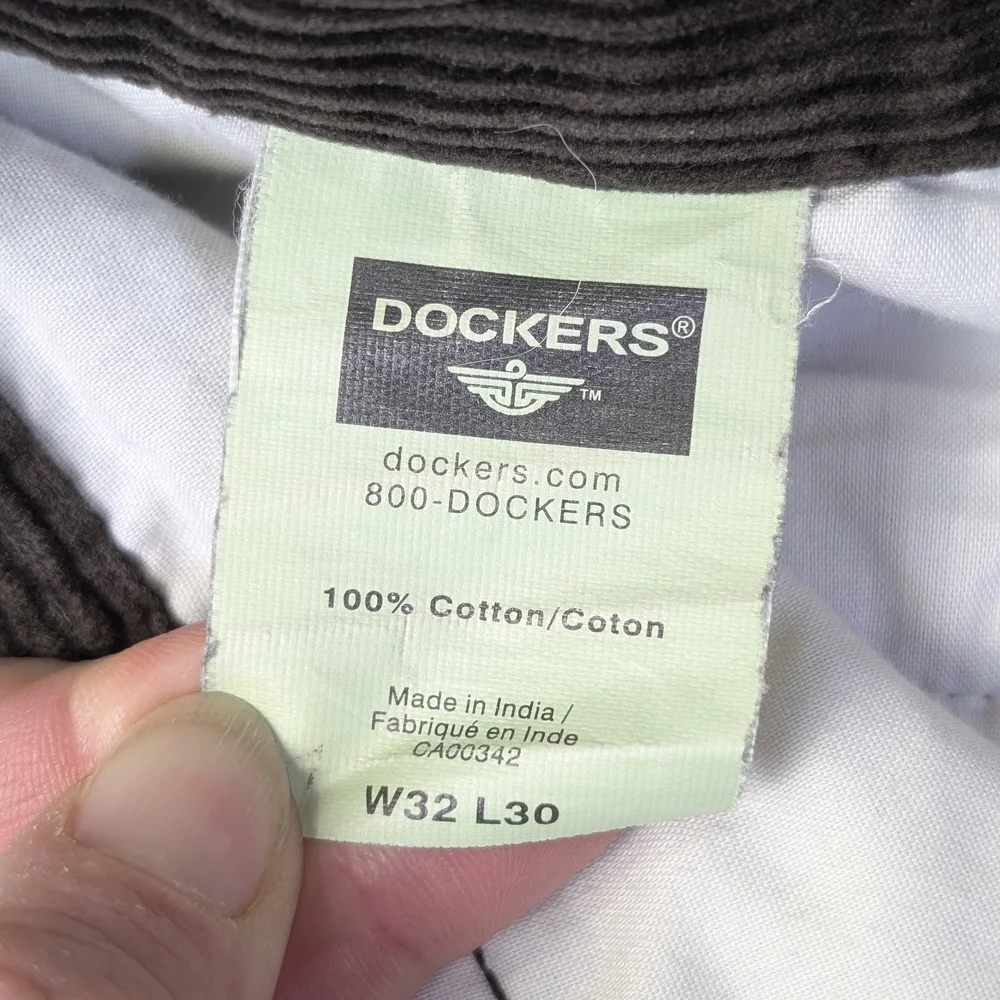 Vintage Y2K Dockers Brown Corduroy Pants | 34 x 28.5 | Straight Leg - Picture 7 of 7